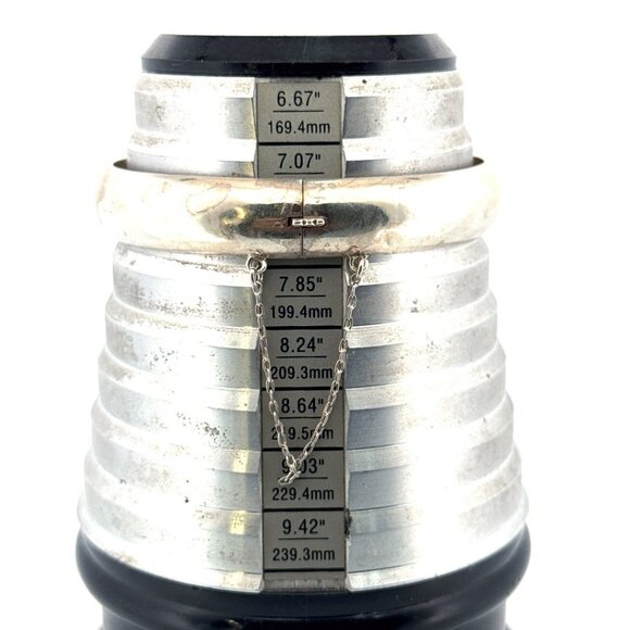 Vintage Estate Sterling Silver 925 Wide Hinged Bangle Bracelet 7.5” 14.3g - Picture 6 of 8